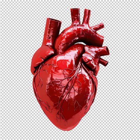 Premium Psd Human Heart Realistic D Human Heart On Transparent