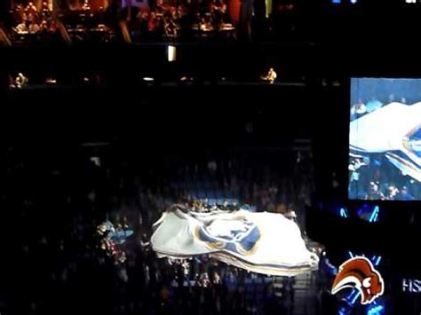 Sabretooth Mascot falling from HSBC Arena - Buffalo Sabres vs. New ...