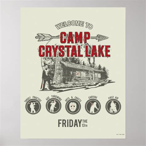 Friday The 13th Welcome To Camp Crystal Lake Poster Zazzle