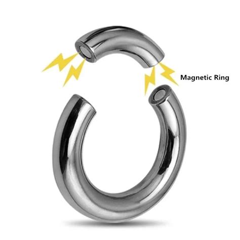 304stainless Steel Heavy Duty Male Magnetic Ball Scrotum Stretcher Metal Penis Cock Lock Ring