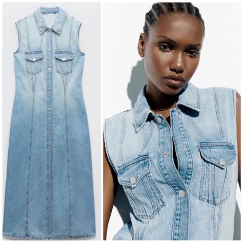 Zara Dresses Zara Denim Trf Dress Poshmark