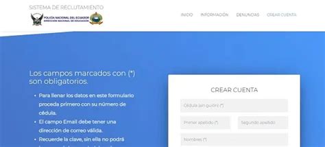 Policía Nacional Reclutamiento inscripciones requisitos 2024 elyex
