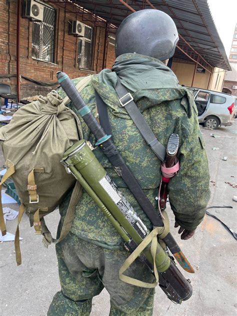 Russian Samurai A Dpr Soldier Carrying A Sword 2022 Russian Invasion