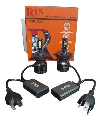 Turbo Led Para Auto R15 H4 Csp Canbus 28 000lm Luces Cuotas sin interés