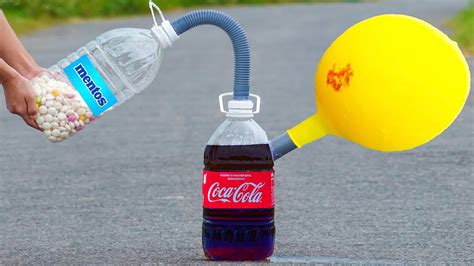 Experiment Giant Balloons Of Coca Cola And Mentos And Baking Soda