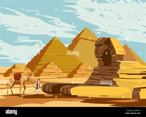 Landscape Ancient Sphinx Egypt Pharaoh Pyramids Travel To Egypt