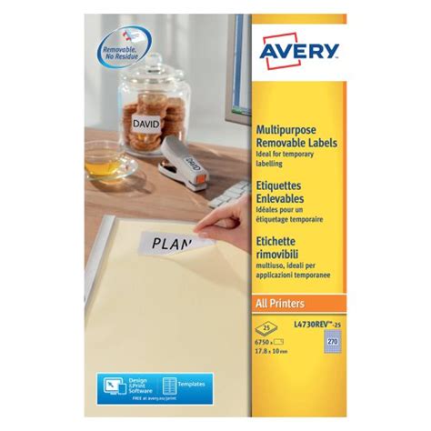 Buy Avery Laser Mini Labels 17 8x10mm 270 Per Sheet White 6750 Pack