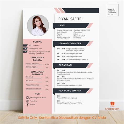 Jual Desain Cv Jasa Desain Cv Curriculum Vitae Shopee Indonesia