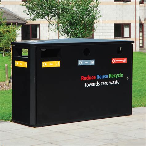 Derby Treble Wheelie Bin Recycling Unit Broxap