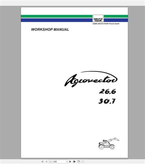 Deutz Fahr Tractor Workshop Manual Dvd Pdf