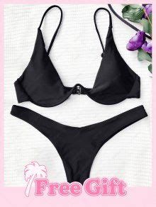 Buy Get Free Bikini Set Ribbed W Wired High Cut Bikini Swimwear