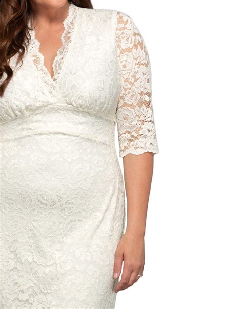 Kiyonna Womens Plus Size Luxe Lace Wedding Dress