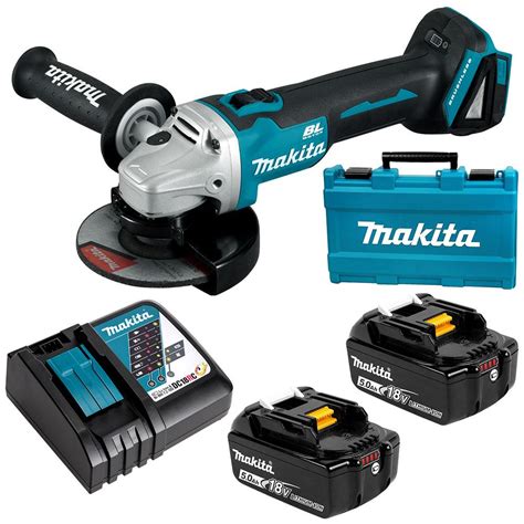 Makita DGA506RTE 18V 5 0Ah Li Ion Cordless Brushless 125mm 5 Angle