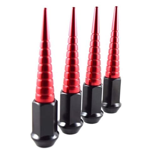 20x Red Spiral Spikes 112mm 14x15 Forged Steel Lug Nuts For Charger Challanger Ebay