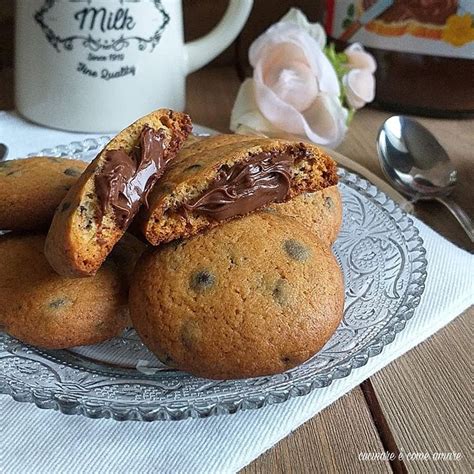 Biscotto Cookies Ripieno Di Nutella Cucinare Come Amare Ricette