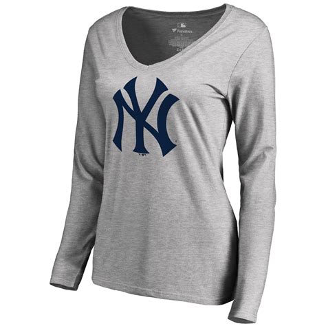 New York Yankees Women S Secondary Color Primary Logo Long Sleeve T