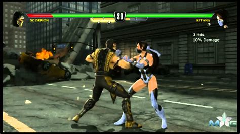 Mortal Kombat Vs Dcu Scorpion Vs Kitana Fight Youtube