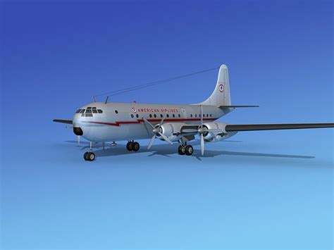 Boeing 377 American Airlines 3d Model Rigged Cgtrader