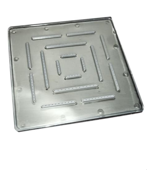 Steel Rectangular Overhead Rain Shower Head, For Bathroom Fittings at Rs 95/piece in New Delhi