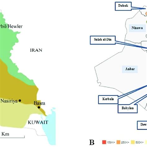 (A) Climate zones of Iraq; (B) Iraq population in 2020. | Download ...