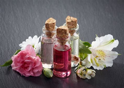 Bottles Of Spa Essential Oils Stock Photo Image Of Harmony Massage