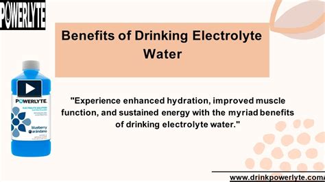 PPT The Numerous Benefits Of Drinking Electrolyte Water PowerPoint