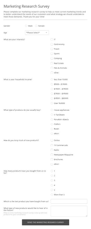 Marketing Form Templates 247formsbuilder