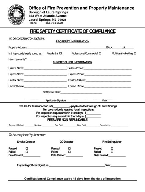 Fillable Online Schedule Your Smoke Detector Inspection Fax Email Print Pdffiller