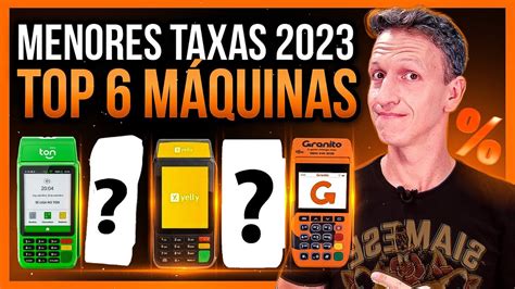 MÁQUINA de CARTÃO MENOR TAXA 2023 TOP 6 Máquinas NOVO YouTube