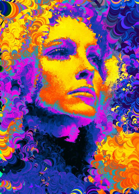 Particle Painting Portraits Of Sharon Tate In Lacda Invitational