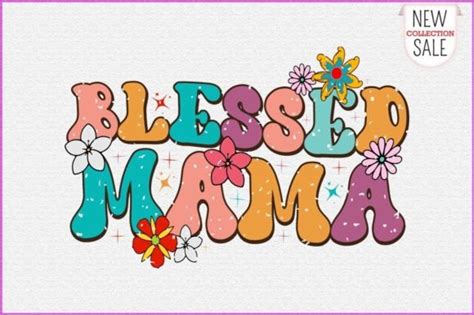 Blessed Mama Retro Sublimation Graphic By Crafts Store · Creative Fabrica