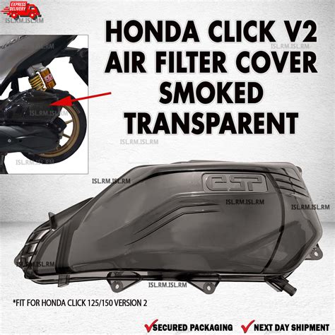 Honda Click V2 Air Filter Cover Smoked Transparent Plug And Play