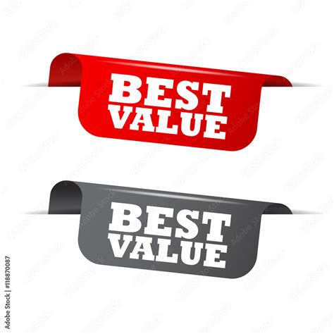 best value red banner best value vector element best value Stock ベクター