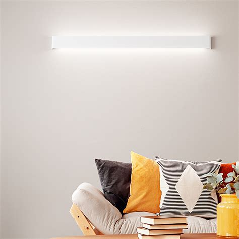 Applique In Metallo Moderna Way Bianco Led 110Cm