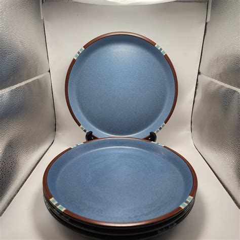 Dansk Mesa Sky Blue Dinner Plates Set Of Etsy