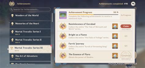 Sumeru Achievements Genshin Impact HoYoLAB