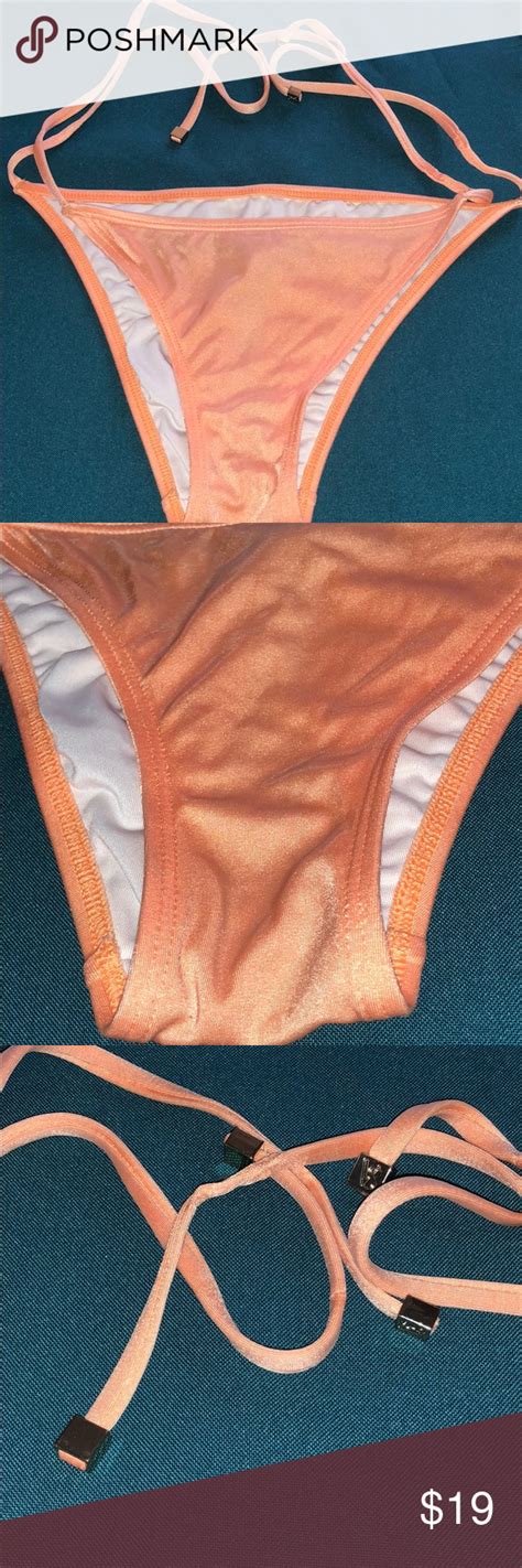 Victoria S Secret Peach Tie Side Bikini Bottom