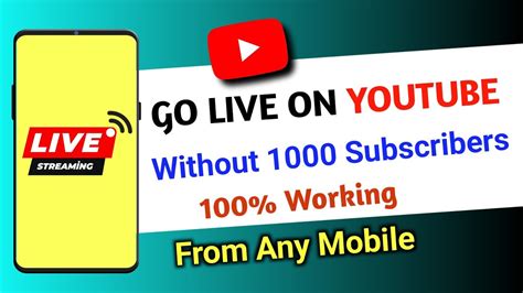 How To Go Live On Youtube Without Subscriber Live Stream On