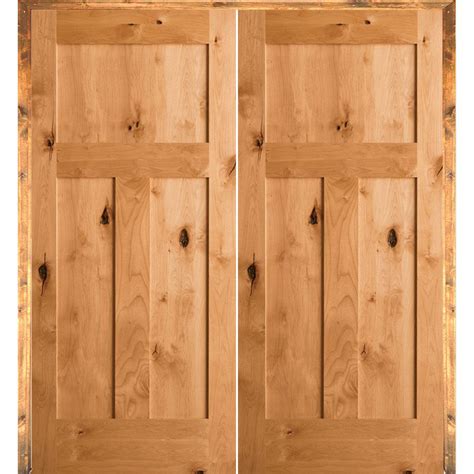 Krosswood Doors In X In Rustic Knotty Alder Panel Left Handed