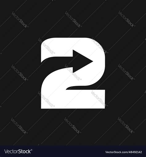 Two 2 logo letter monogram minimal modern design Vector Image