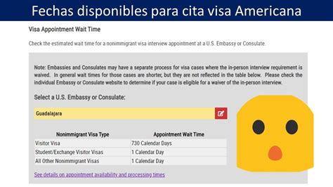 Fechas Disponibles Para Cita Visa Americana