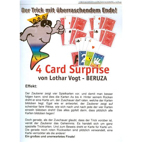 Four Card Surprise Von Lothar Vogt Sic Verlag Und Sicond Hand