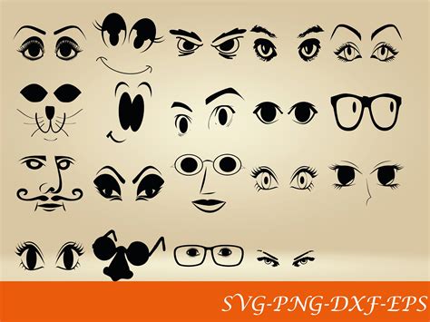 Eyes Svg Bundle, Eyes Svg, Face Svg, Smiles Svg, Nose Svg, Eyes Clipart ...