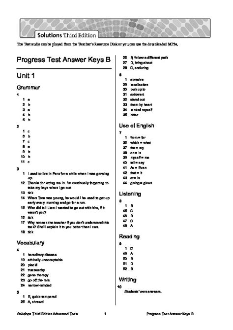 Sol E Adv Progress Test Answer Keys B Pdfcoffee