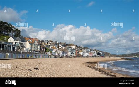 View of the Beach at Lyme Regis Stock Photo - Alamy