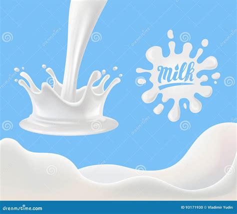 Sea Of Milk Splash Of Milk On A White Background Natural Yogurt