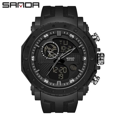 Sanda Hommes Montre Num Rique Mode Sports De Plein Air Montres