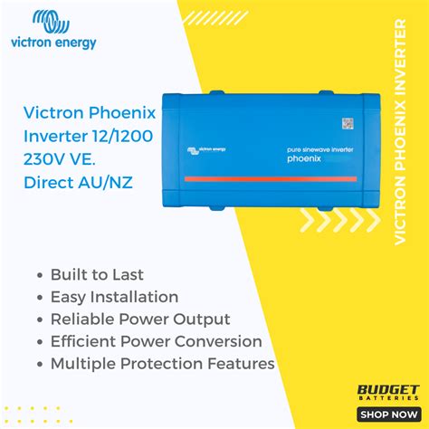 Victron Phoenix Inverter 121200 230v Vedirect Aunz Budget Batteries