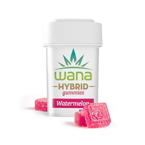 Watermelon Hybrid 10pk 100mg Wana Classic Gummies Jane