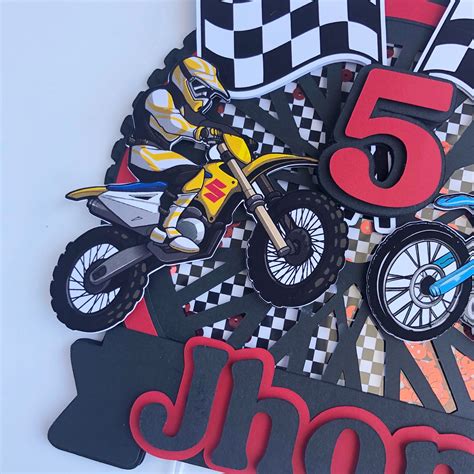 Motocross Cake Topper Dirt Bike Cake Topper Motocross Etsy